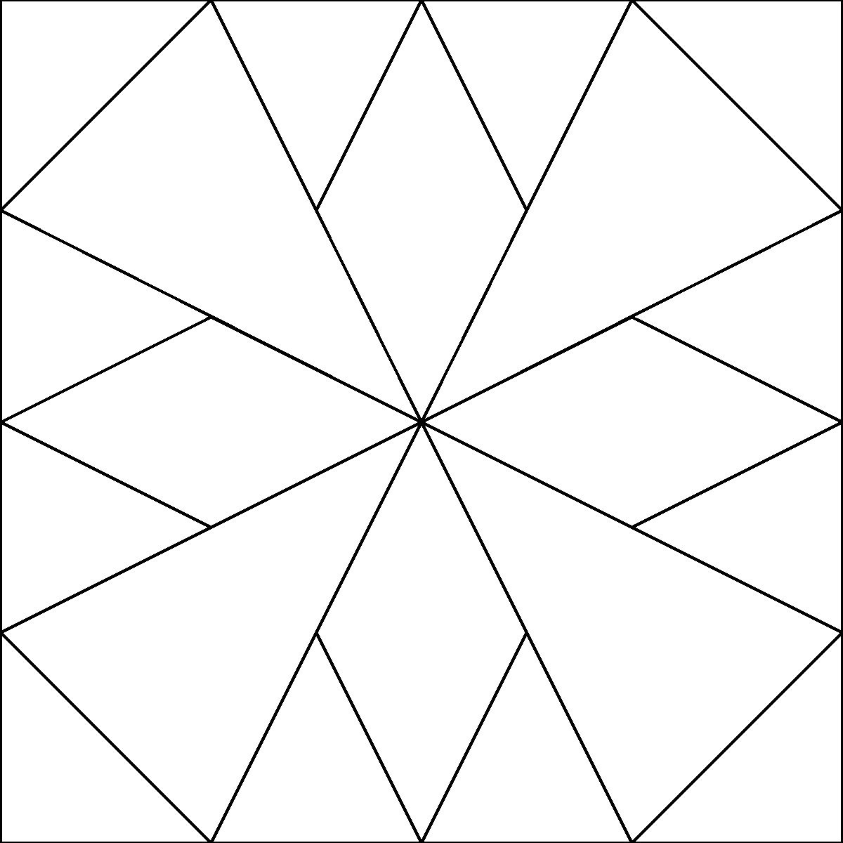 Pattern 57, Flight of Swallows barn quilt pattern thumbnail
